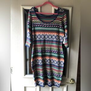 🦋Super fun stretchy multi patterned dress🦋